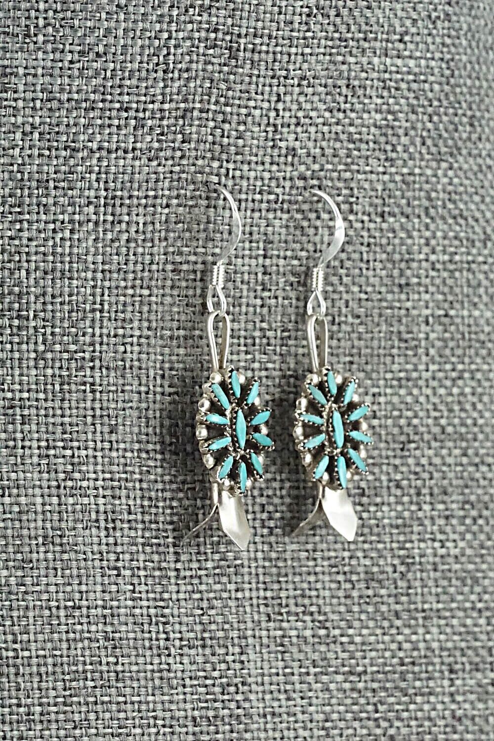 Turquoise & Sterling Silver Mini Squash Blossom Set - Lorena Peina