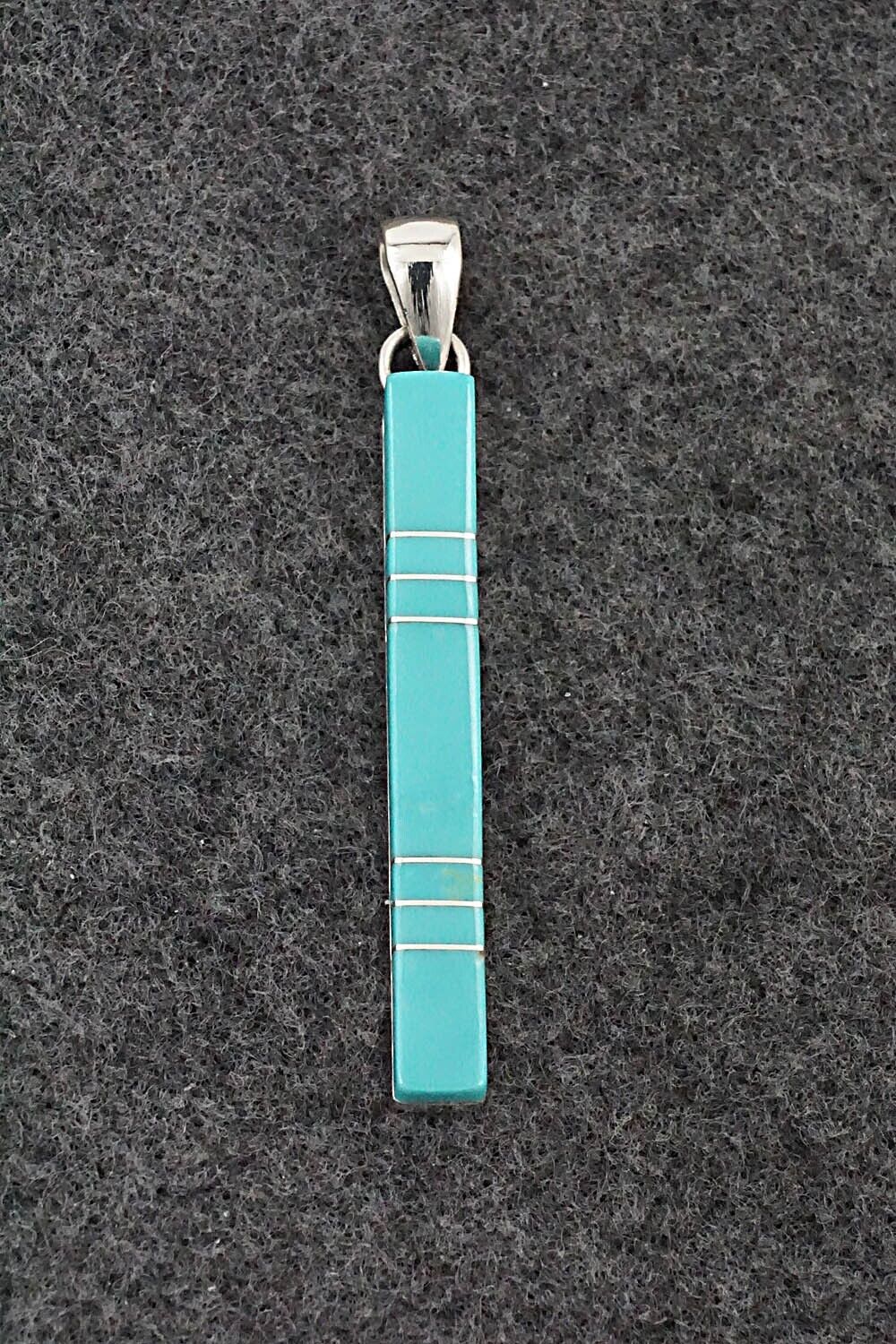 Turquoise & Sterling Silver Pendant - Madderral Kallestewa