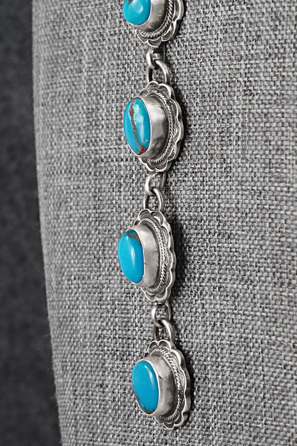 Turquoise & Sterling Silver Necklace Set - Bobby Johnson