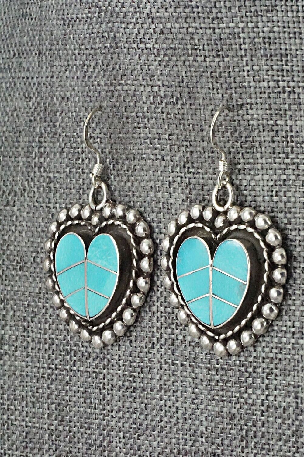 Turquoise & Sterling Silver Earrings - Faye Lowsayatee