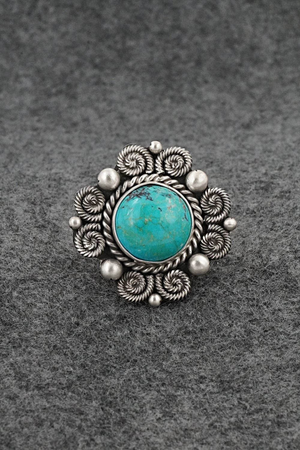 Turquoise & Sterling Silver Ring - Michael Calladitto - Size 7