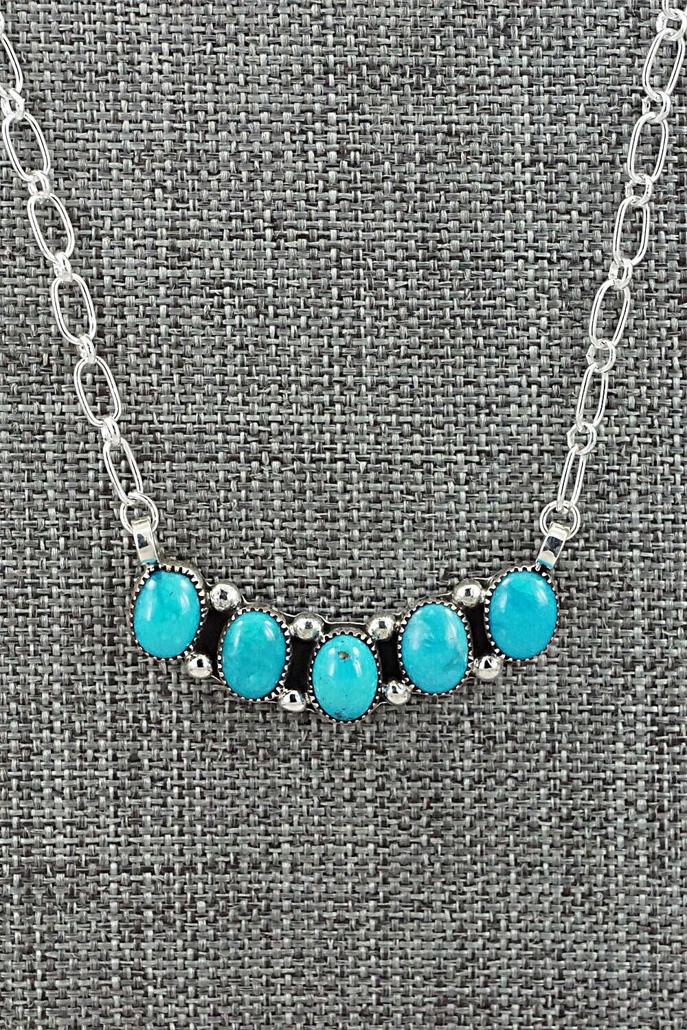 Turquoise & Sterling Silver Necklace - Kimberly Yazzie