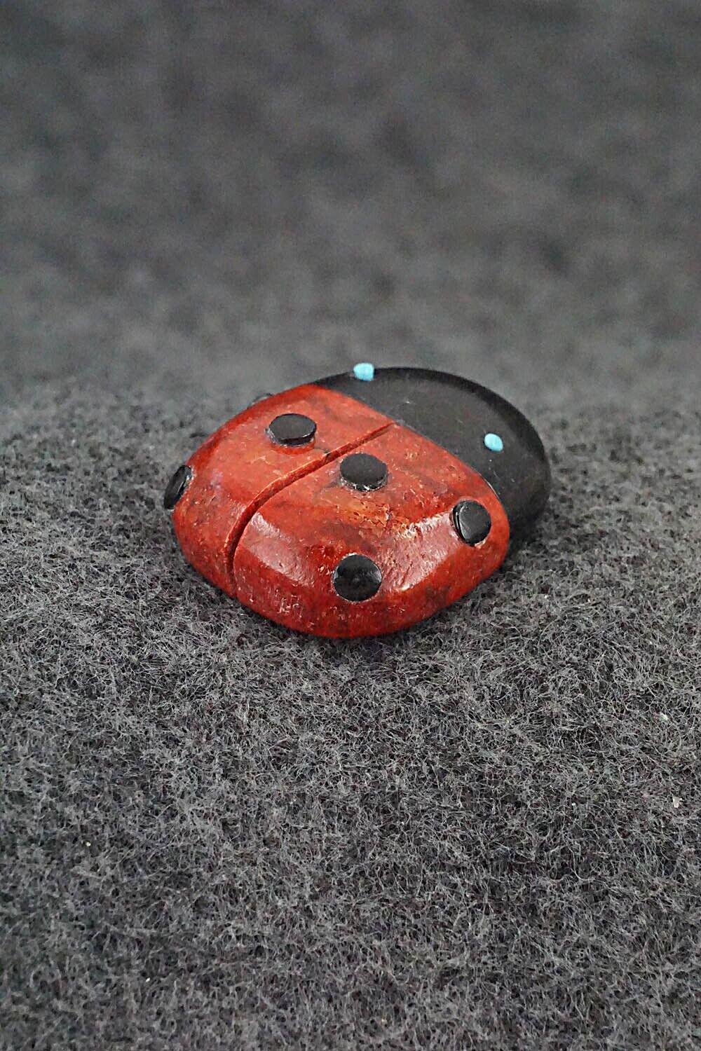 Ladybug Zuni Fetish Carving - Reynold Lunasee