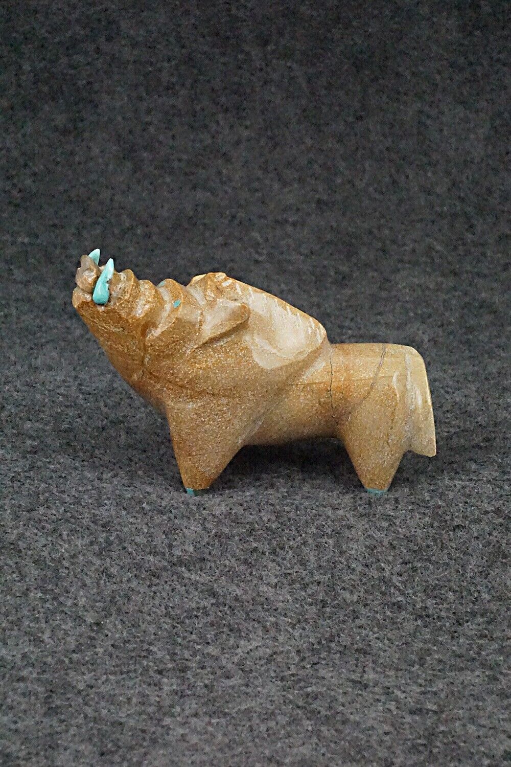 Warthog Zuni Fetish Carving - Enrike Leekya