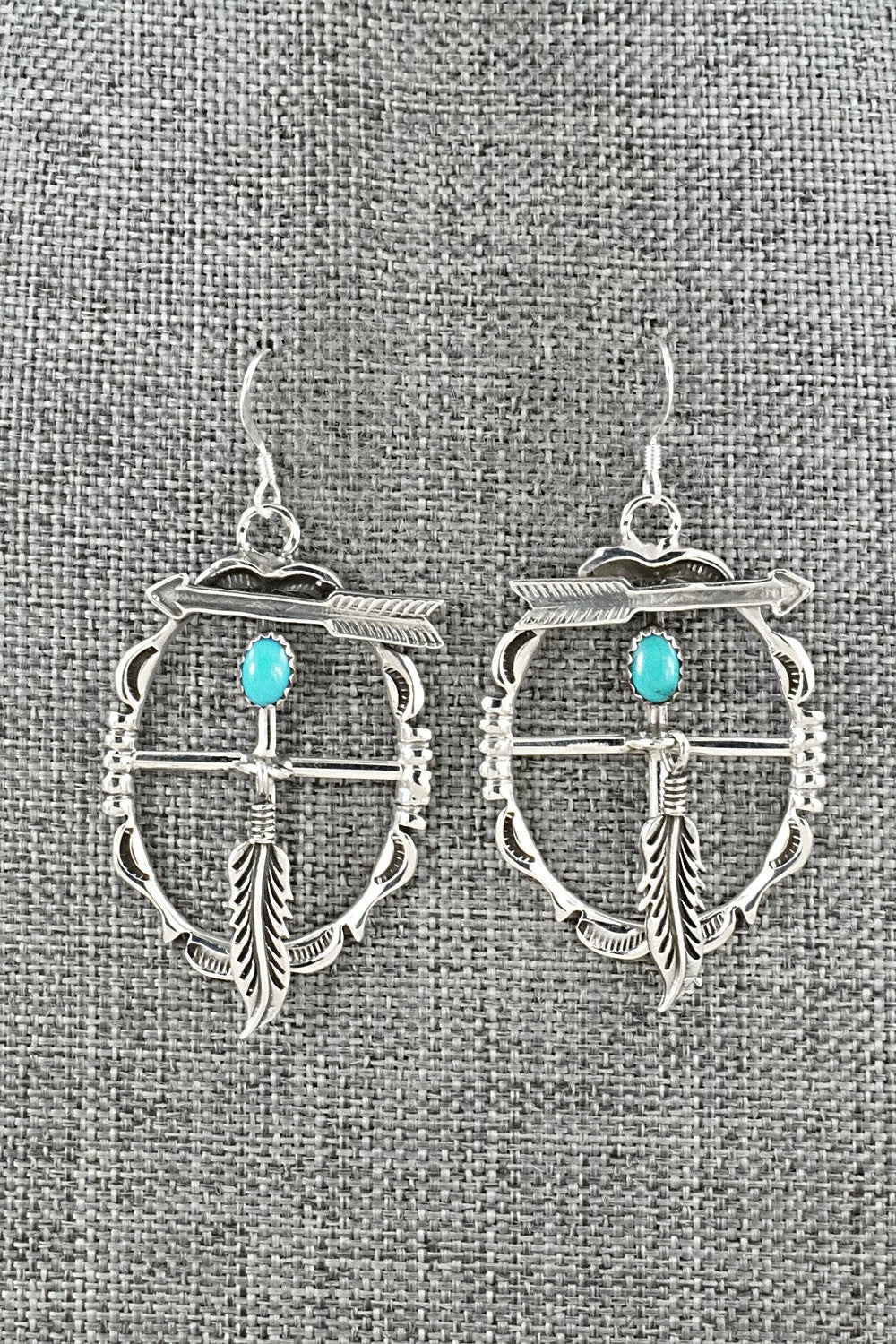Turquoise & Sterling Silver Earrings - Arlene Lewis