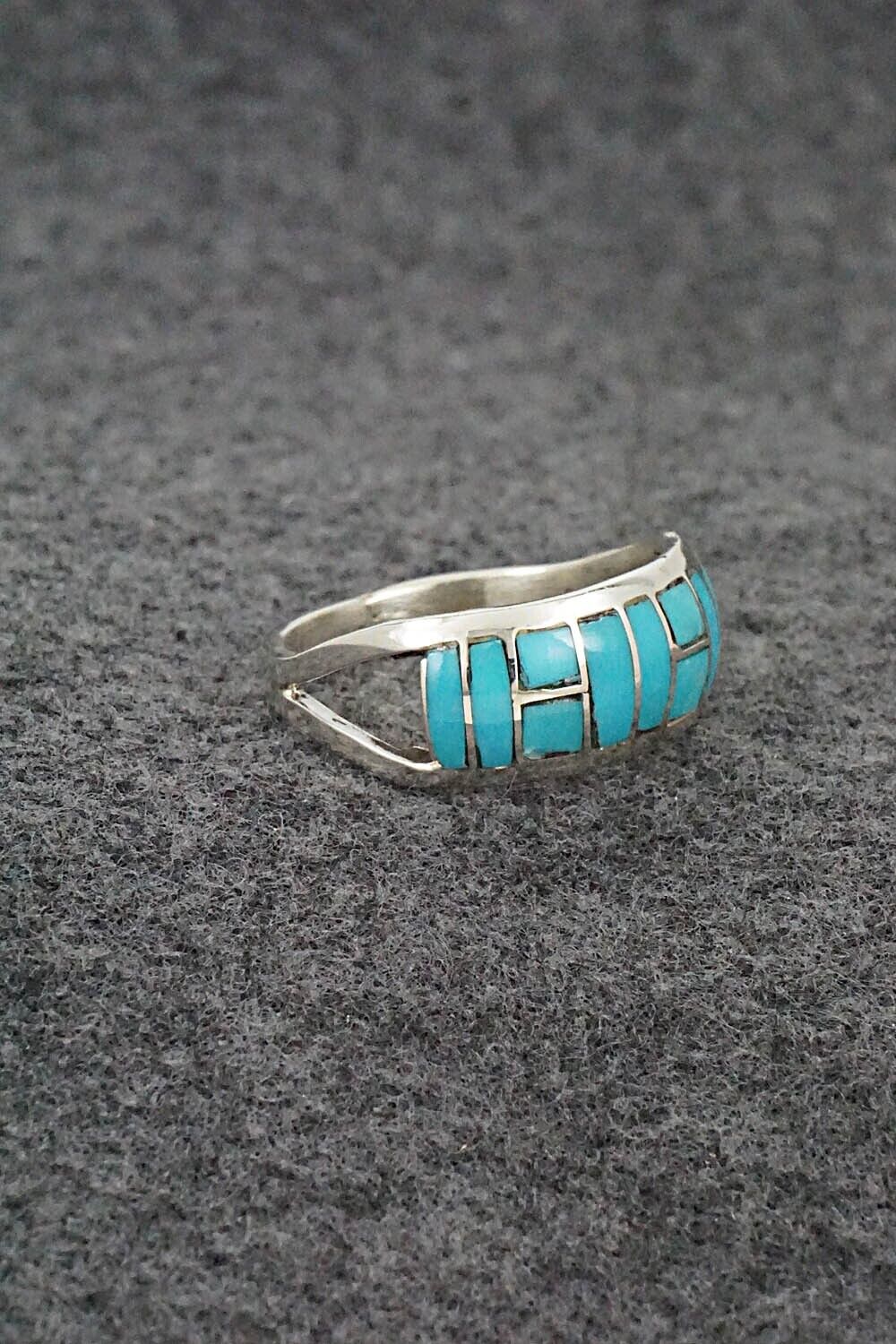 Turquoise & Sterling Silver Ring - Gloria Chattin - Size 11.5