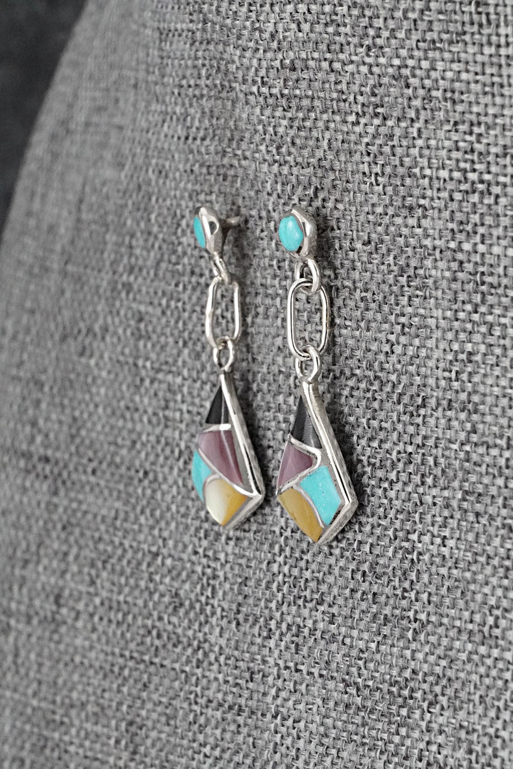 Multi-Stone & Sterling Silver Earrings - Orena Leekya