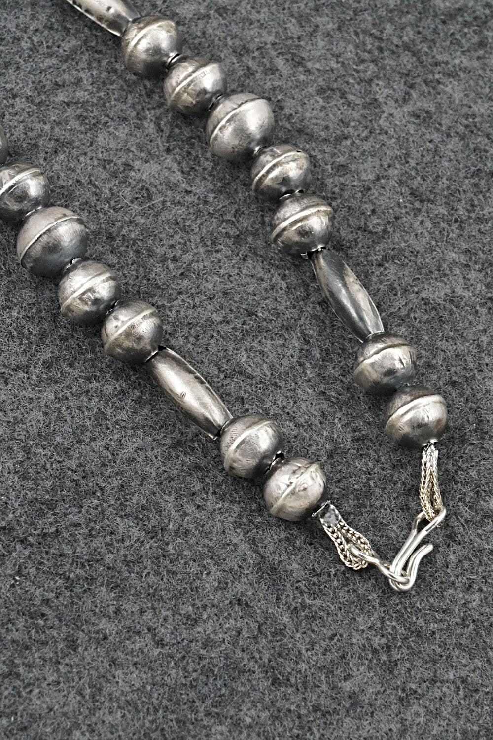 Sterling Silver Navajo Pearl Necklace 18" - Vintage