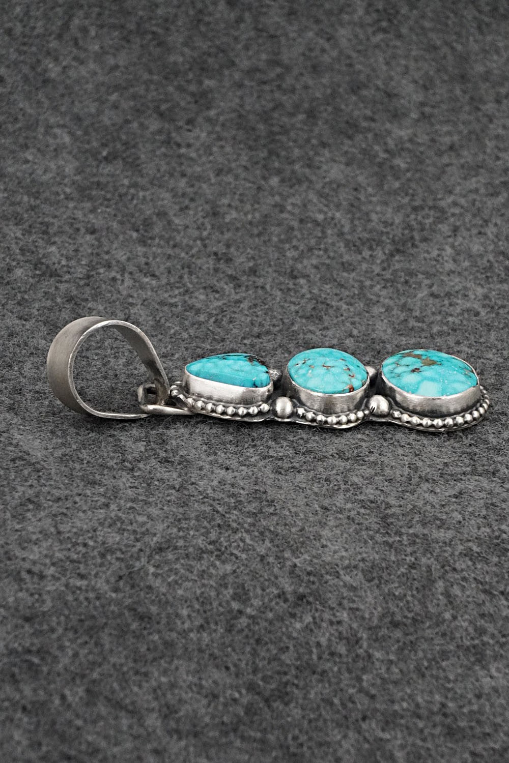 Turquoise & Sterling Silver Pendant - Bobby Johnson