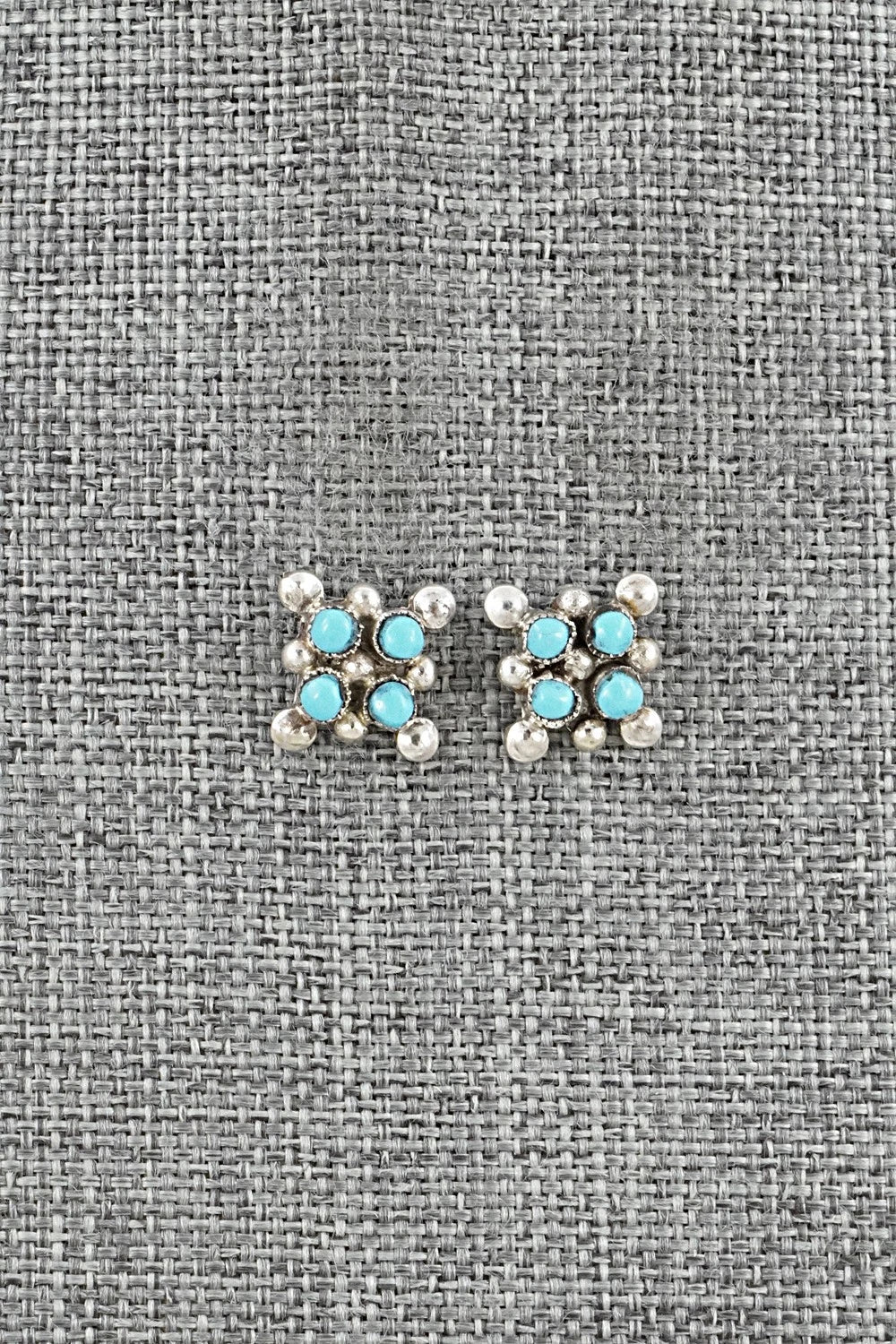 Turquoise & Sterling Silver Earrings - Calvert Lamy