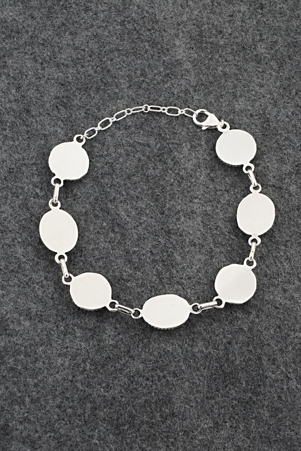 Turquoise & Sterling Silver Link Bracelet - Arlene Lewis