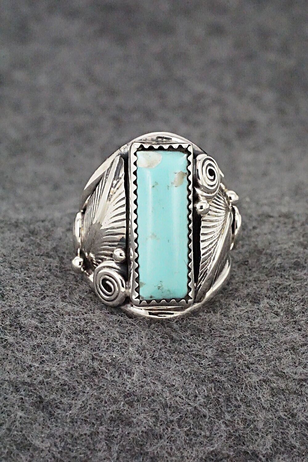 Turquoise & Sterling Silver Ring - Darrell Morgan - Size 6