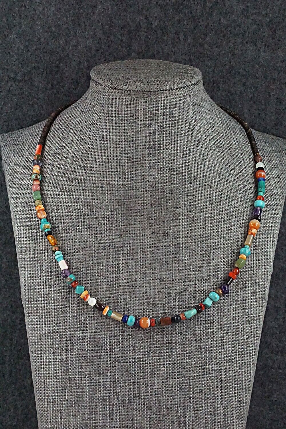 Multi-Stone and Sterling Silver Necklace - Helen Tsosie