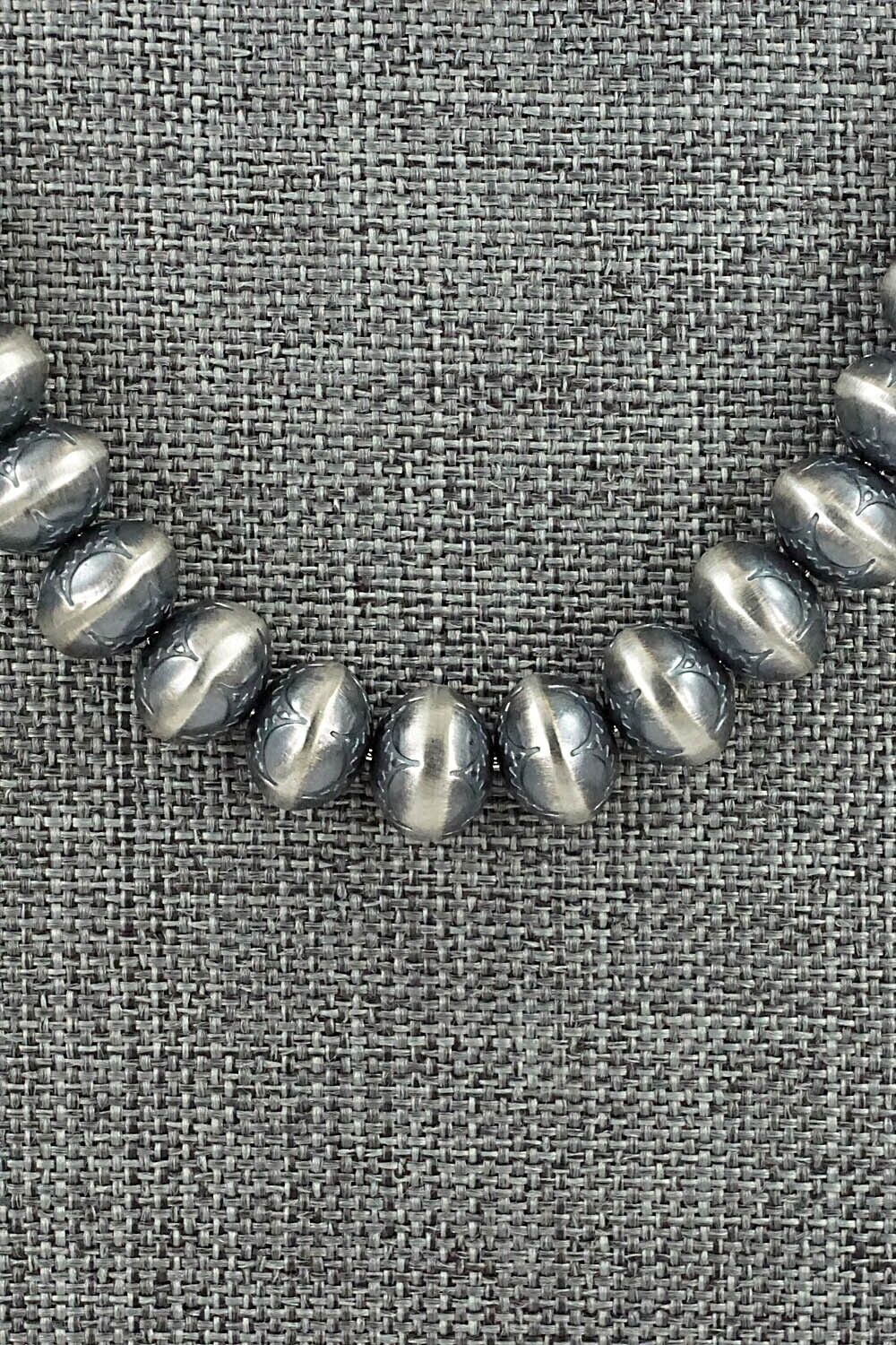 Sterling Silver Navajo Pearl Necklace 24" - Bryannen Halwood