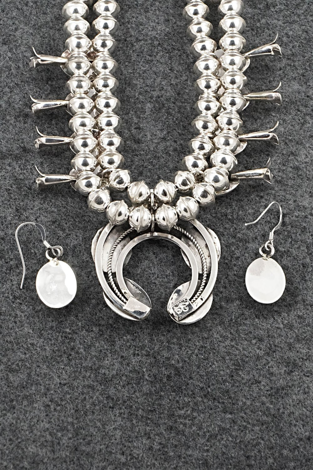 Turquoise & Sterling Silver Squash Blossom Set - Phil Garcia