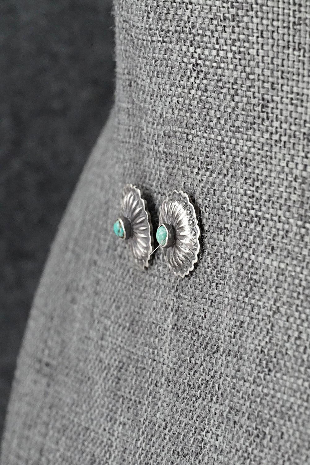 Turquoise & Sterling Silver Earrings - Terry Charlie