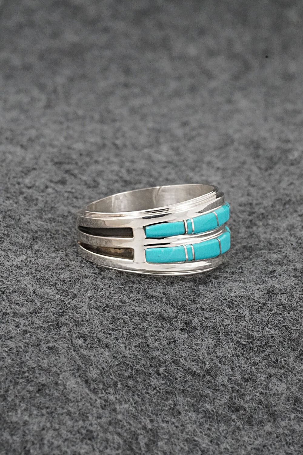 Turquoise & Sterling Silver Ring - Wilbert Muskett Jr. - Size 8