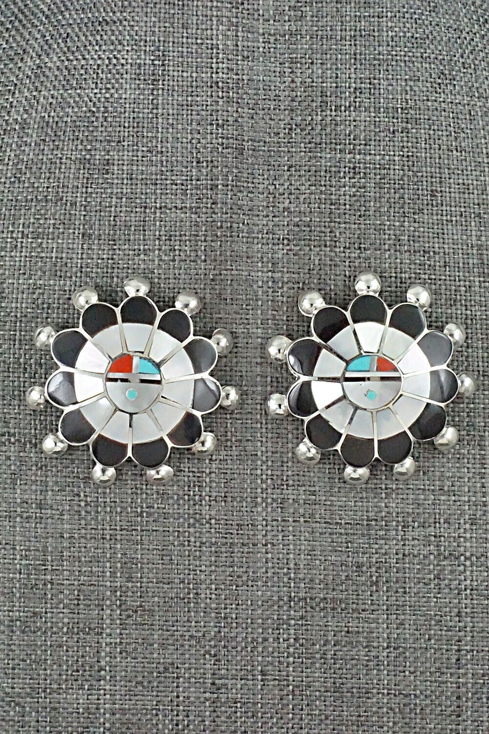 Multi-Stone & Sterling Silver Earrings - Pauline Lonjose