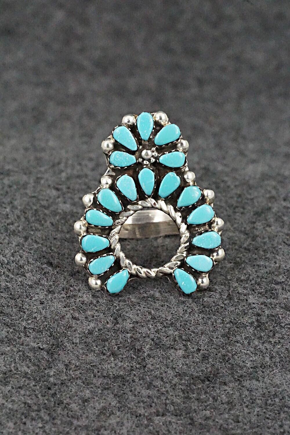 Turquoise & Sterling Silver Ring - Vangie Tsabatsaye - Size 6.75