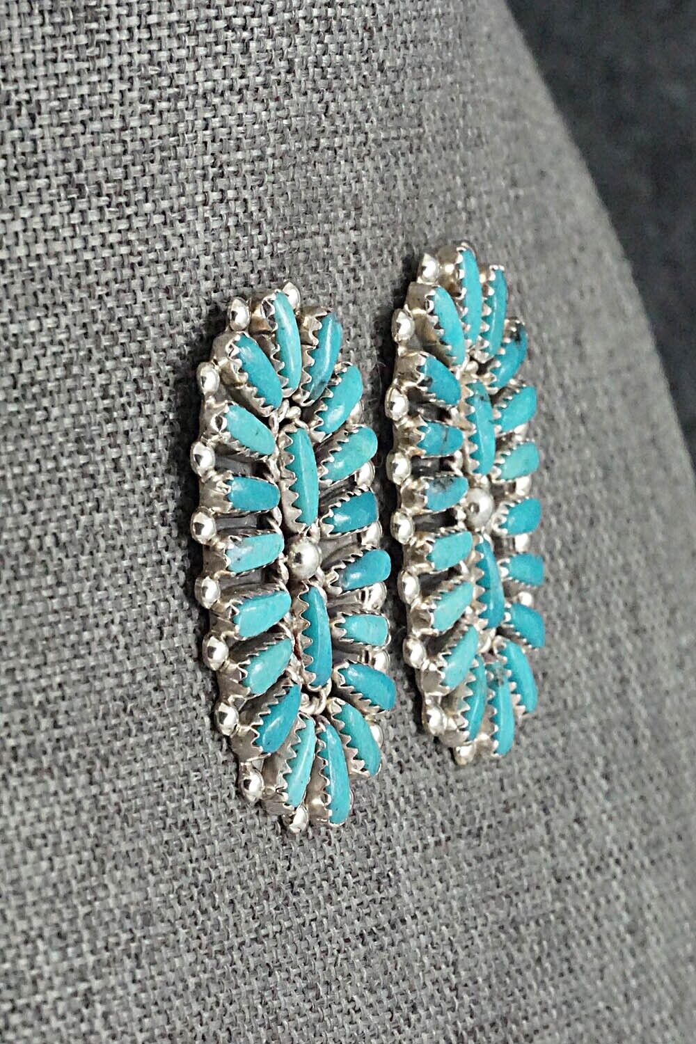 Turquoise & Sterling Silver Earrings - Philena Byjoe