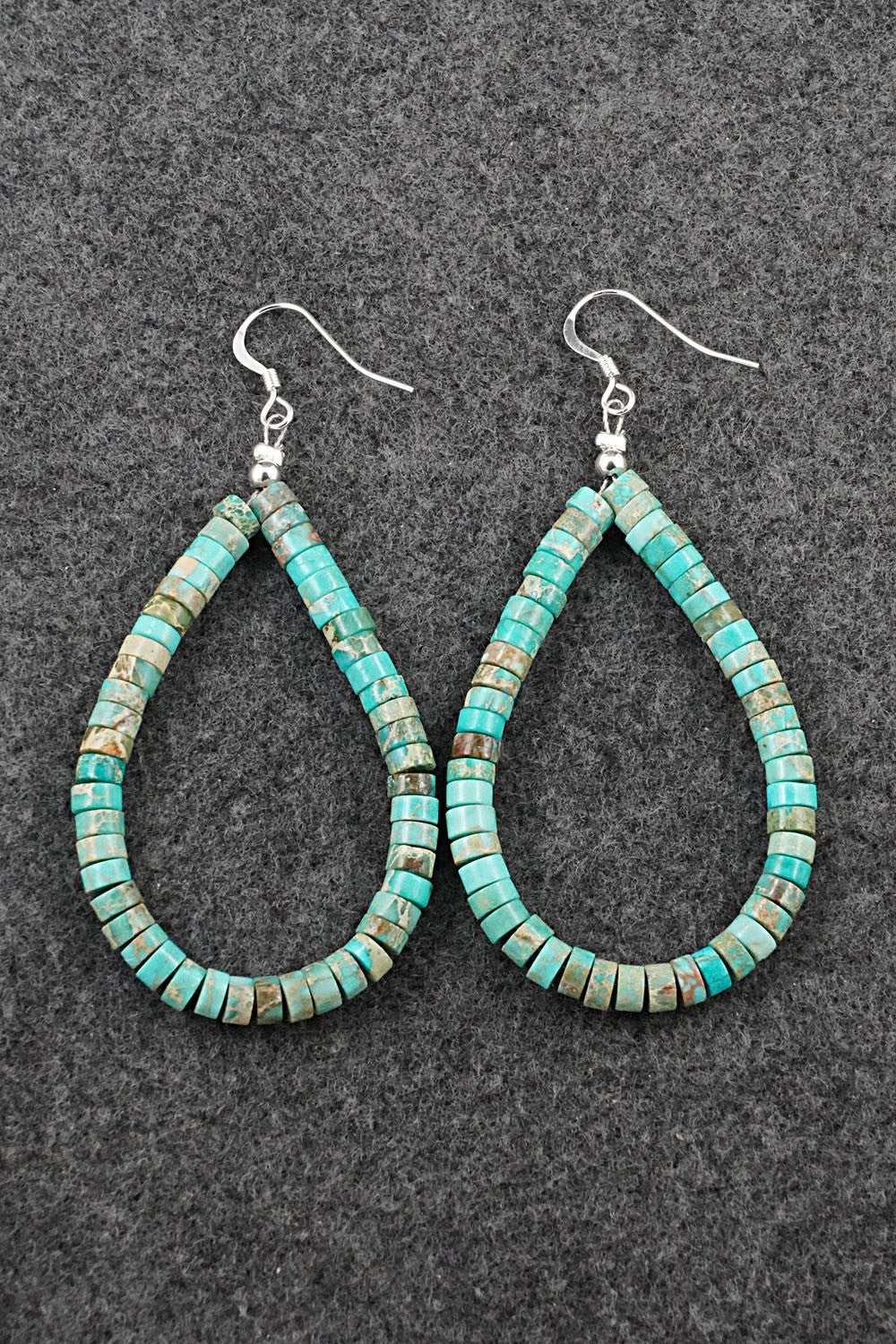Turquoise & Sterling Silver Earrings - Doreen Jake