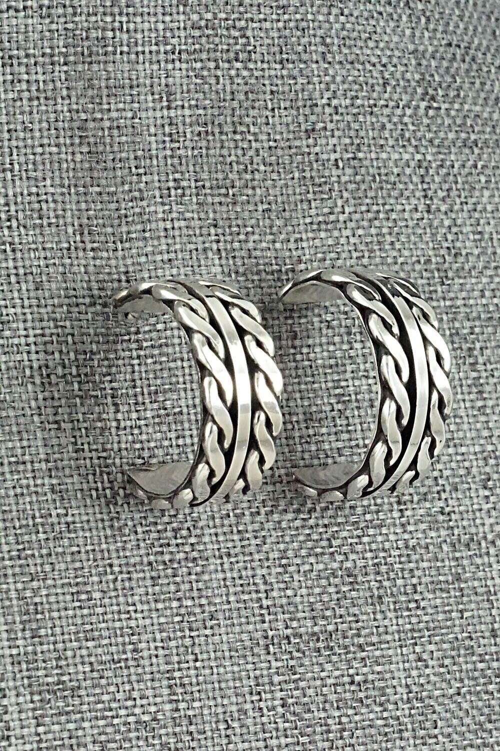 Sterling Silver Hoop Earrings - Tom Hawk