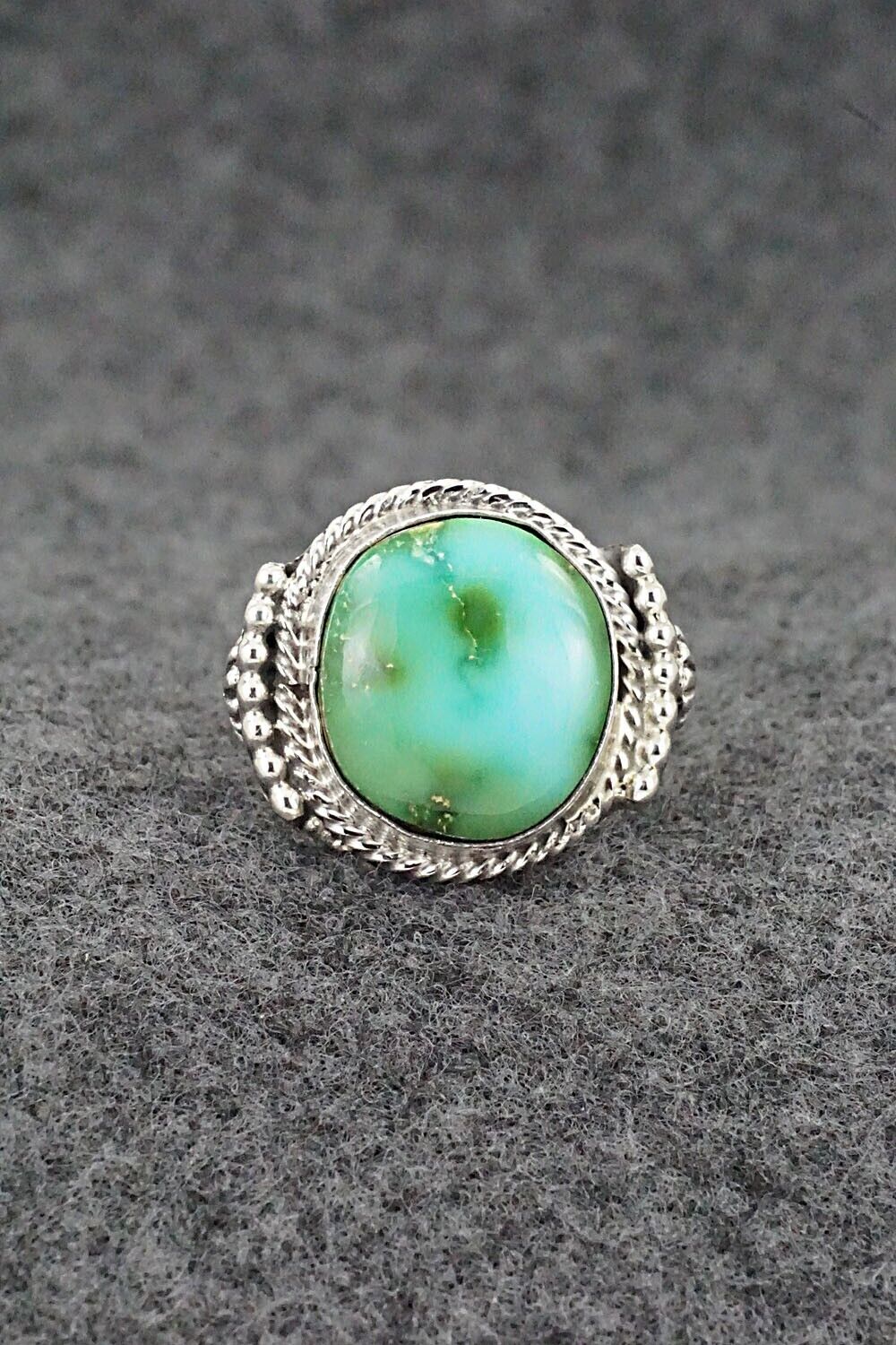 Turquoise & Sterling Silver Ring - Andrew Vandever - Size 7.5
