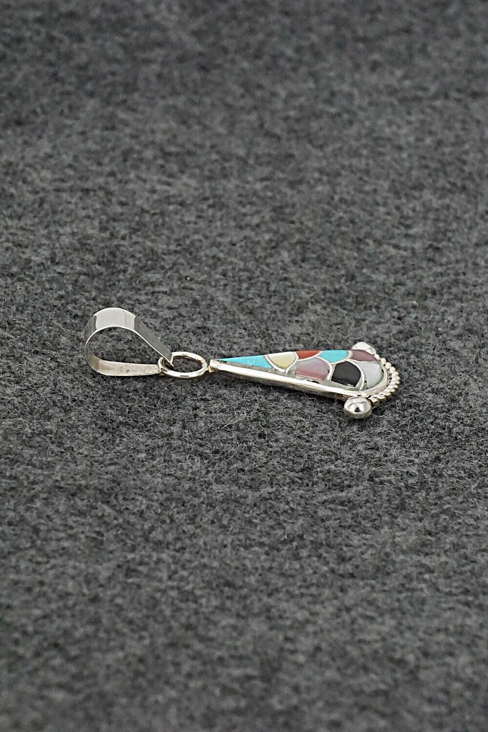 Multi-Stone & Sterling Silver Pendant - Carlen Seoutewa