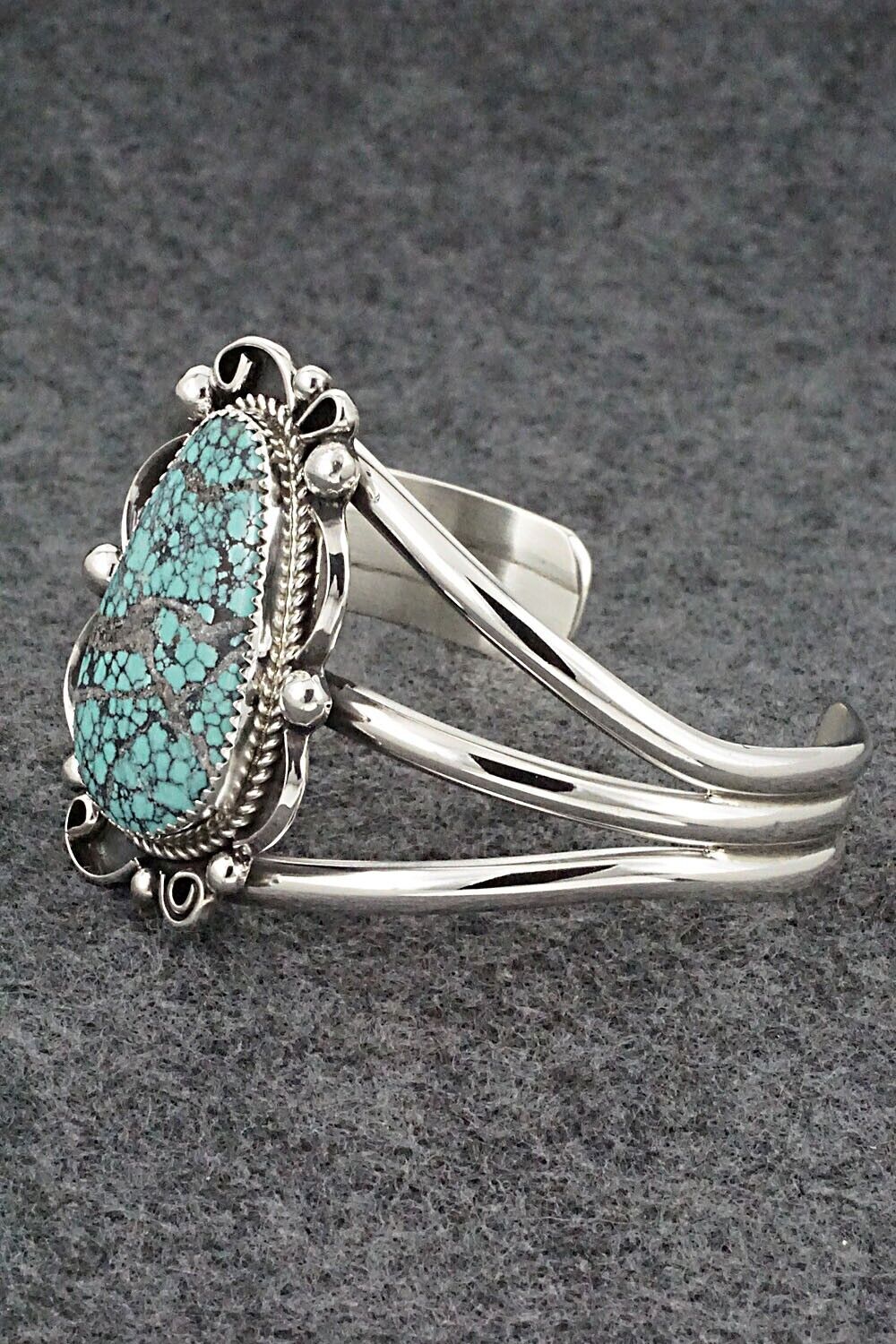 Turquoise & Sterling Silver Bracelet - Leslie Nez