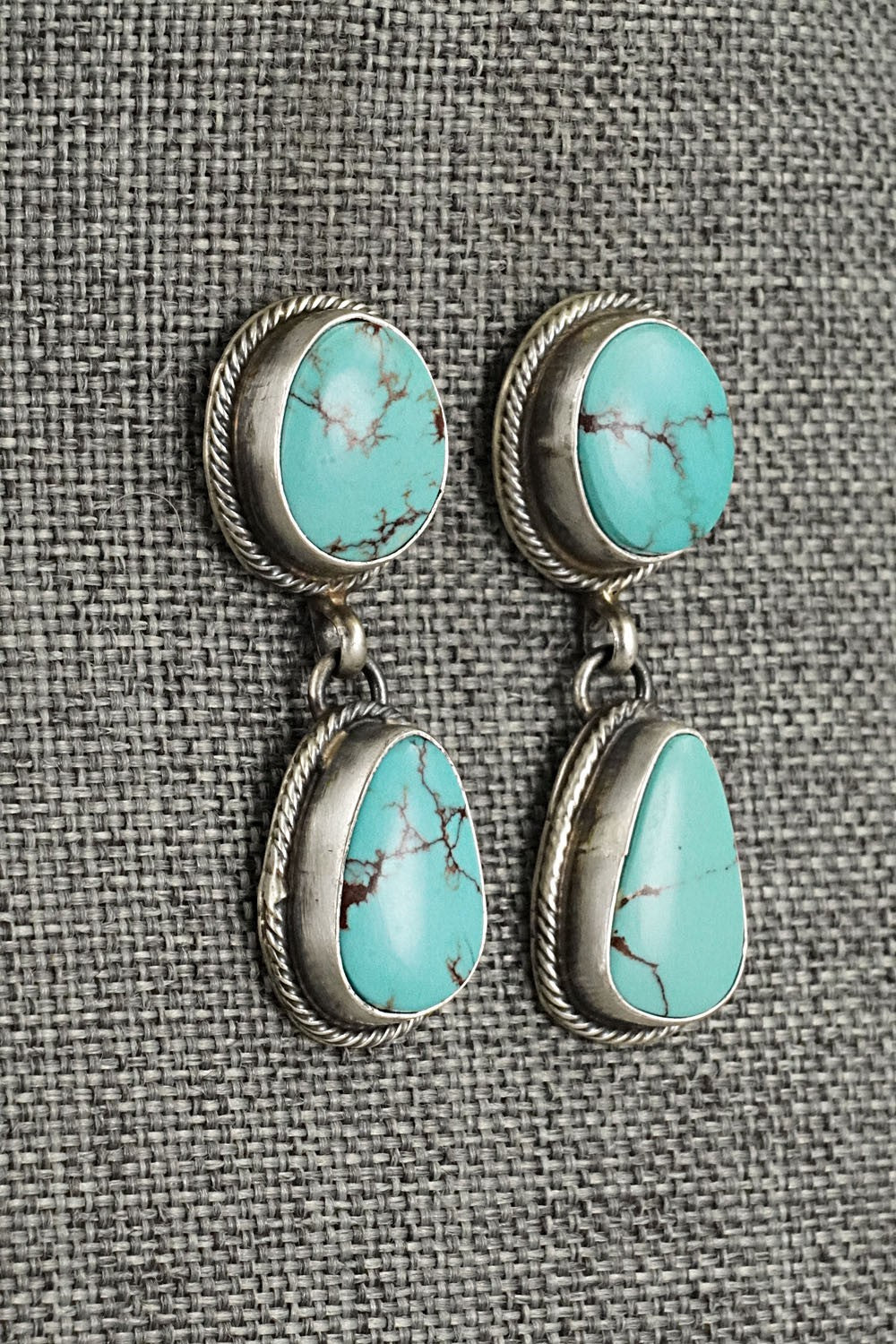 Turquoise & Sterling Silver Earrings - Kathleen Chavez