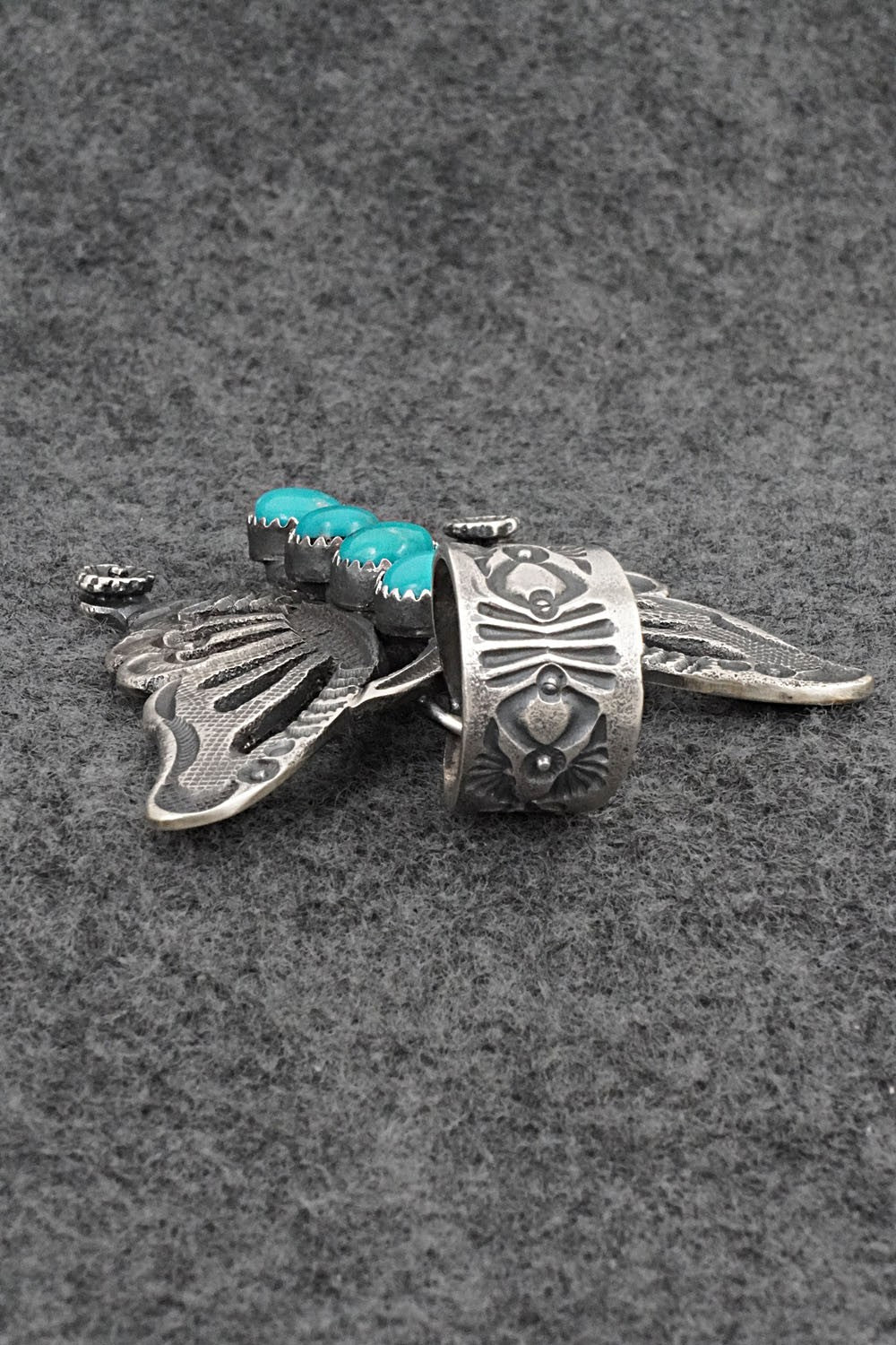 Turquoise & Sterling Silver Pendant - Eva & Linberg Billah