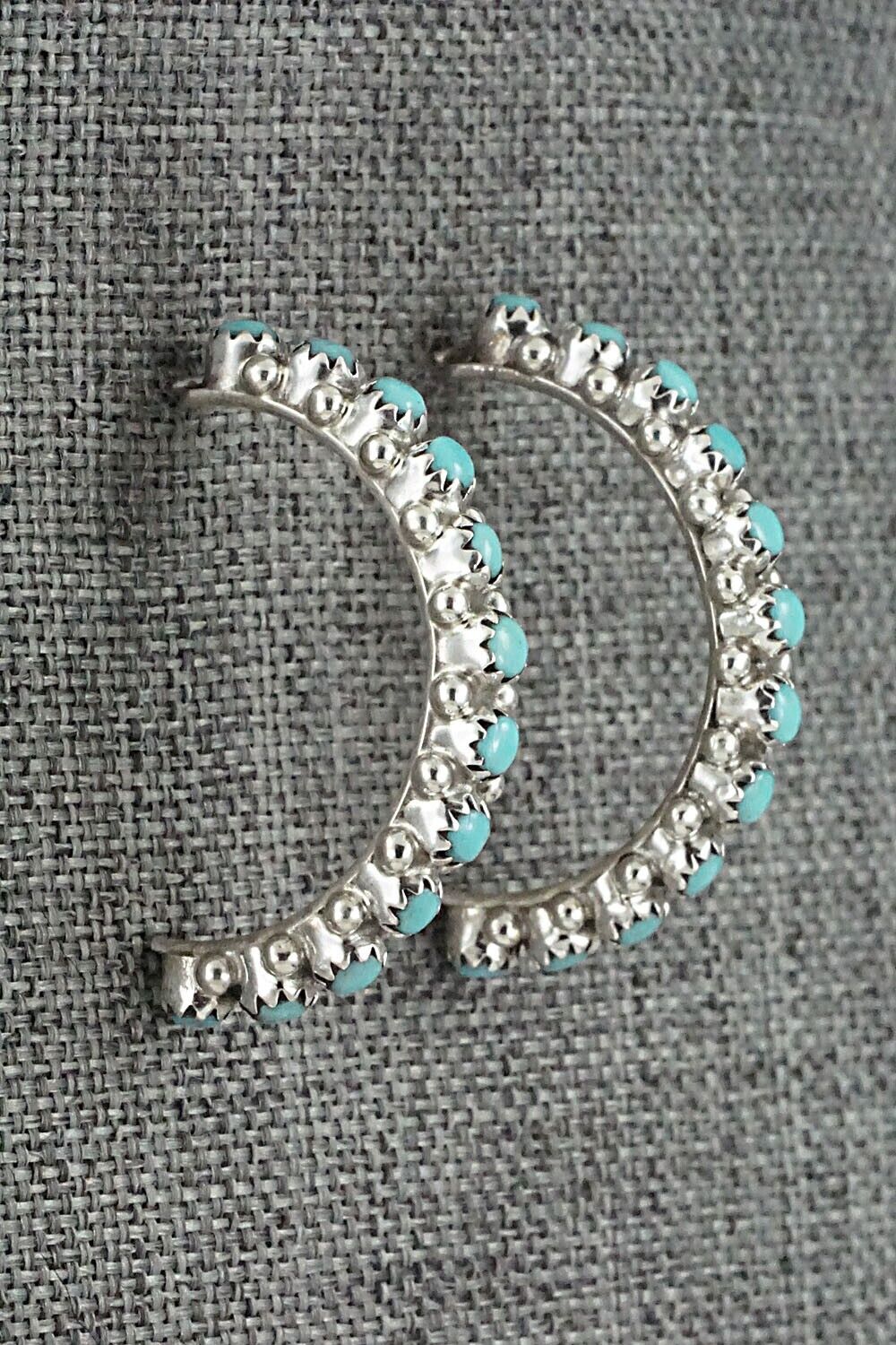 Turquoise & Sterling Silver Earrings - Murray Hannaweeka