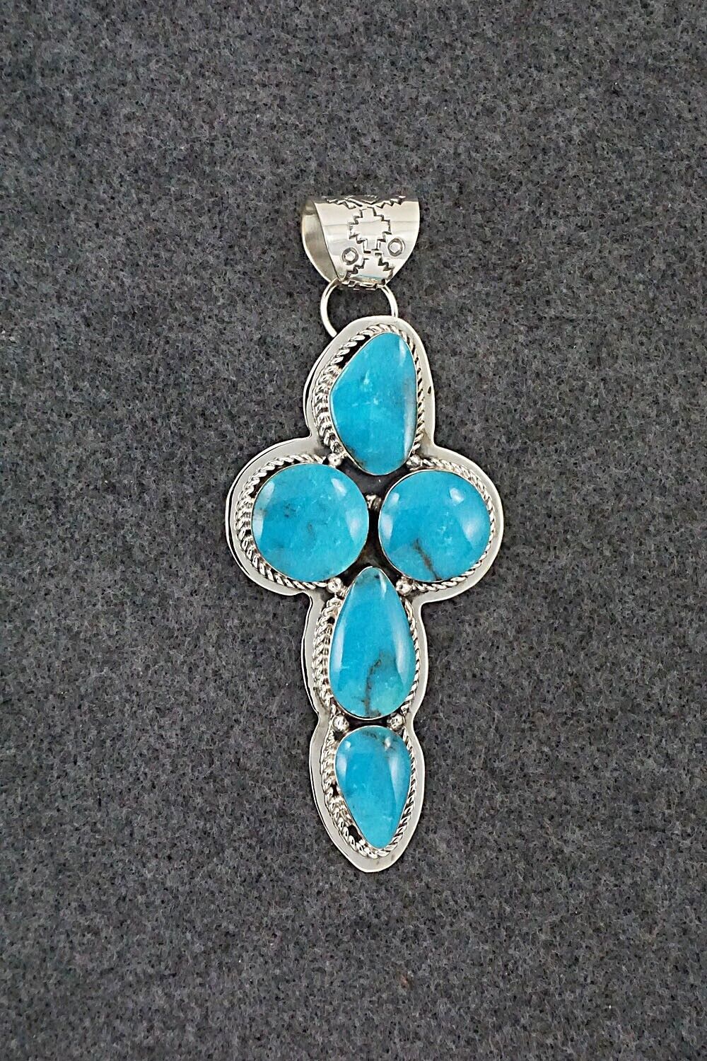 Turquoise & Sterling Silver Pendant - Emerson Delgarito