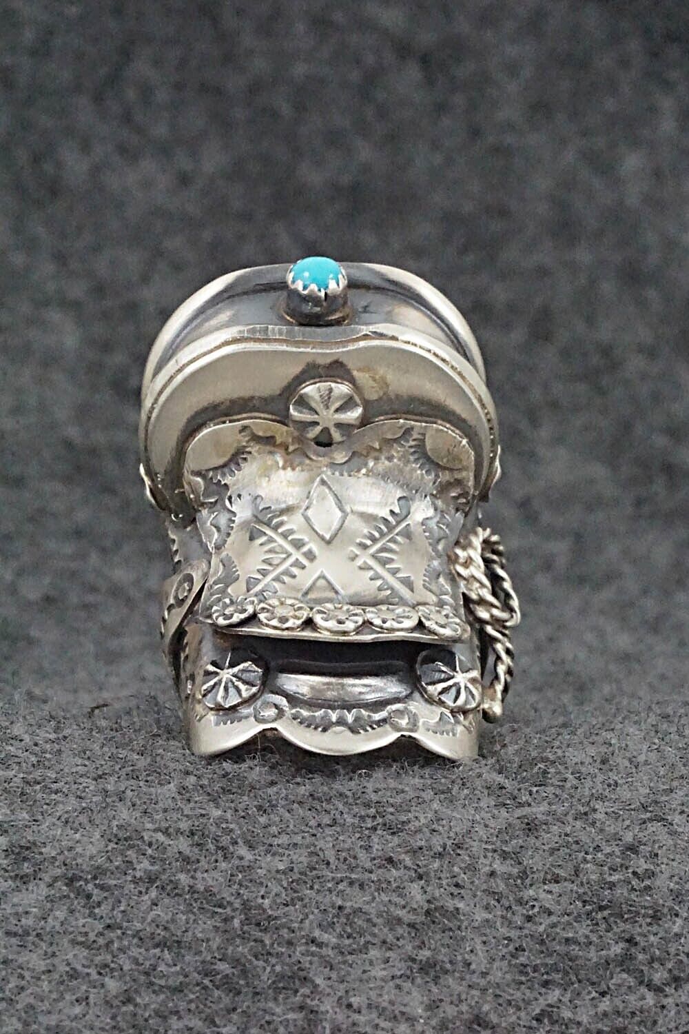 Turquoise & Sterling Silver Ring - Tim Yazzie - Size 9