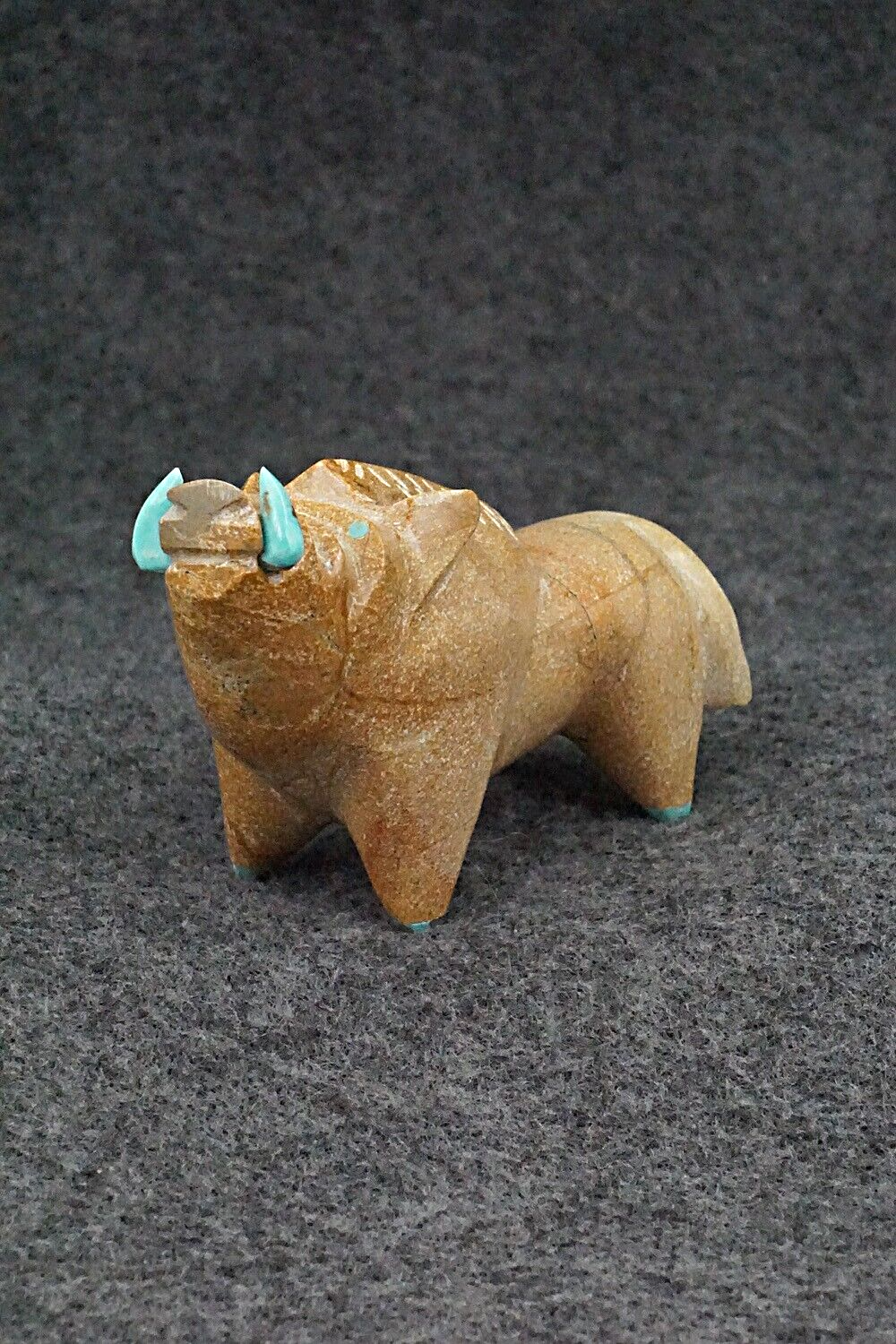 Warthog Zuni Fetish Carving - Enrike Leekya