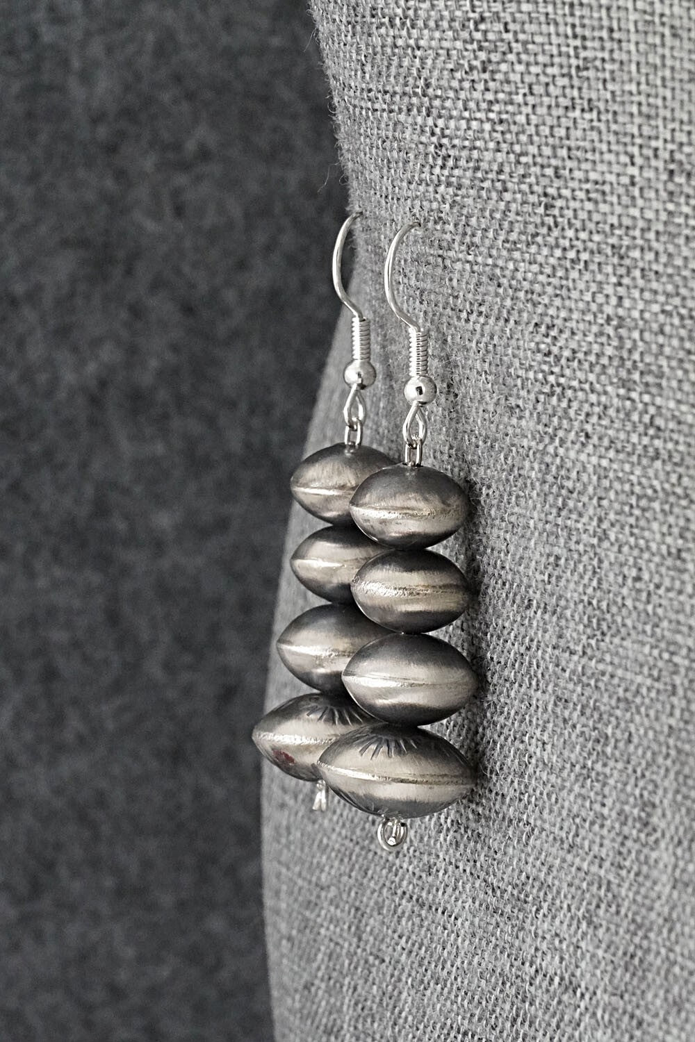 Sterling Silver Navajo Pearl Earrings - Angeline Miller