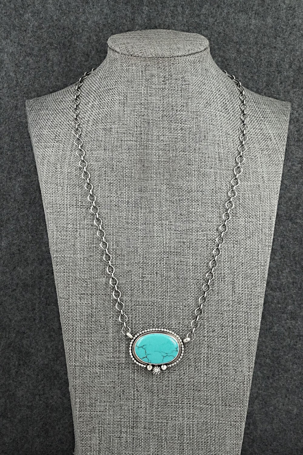 Turquoise & Sterling Silver Necklace - Kathleen Livingston