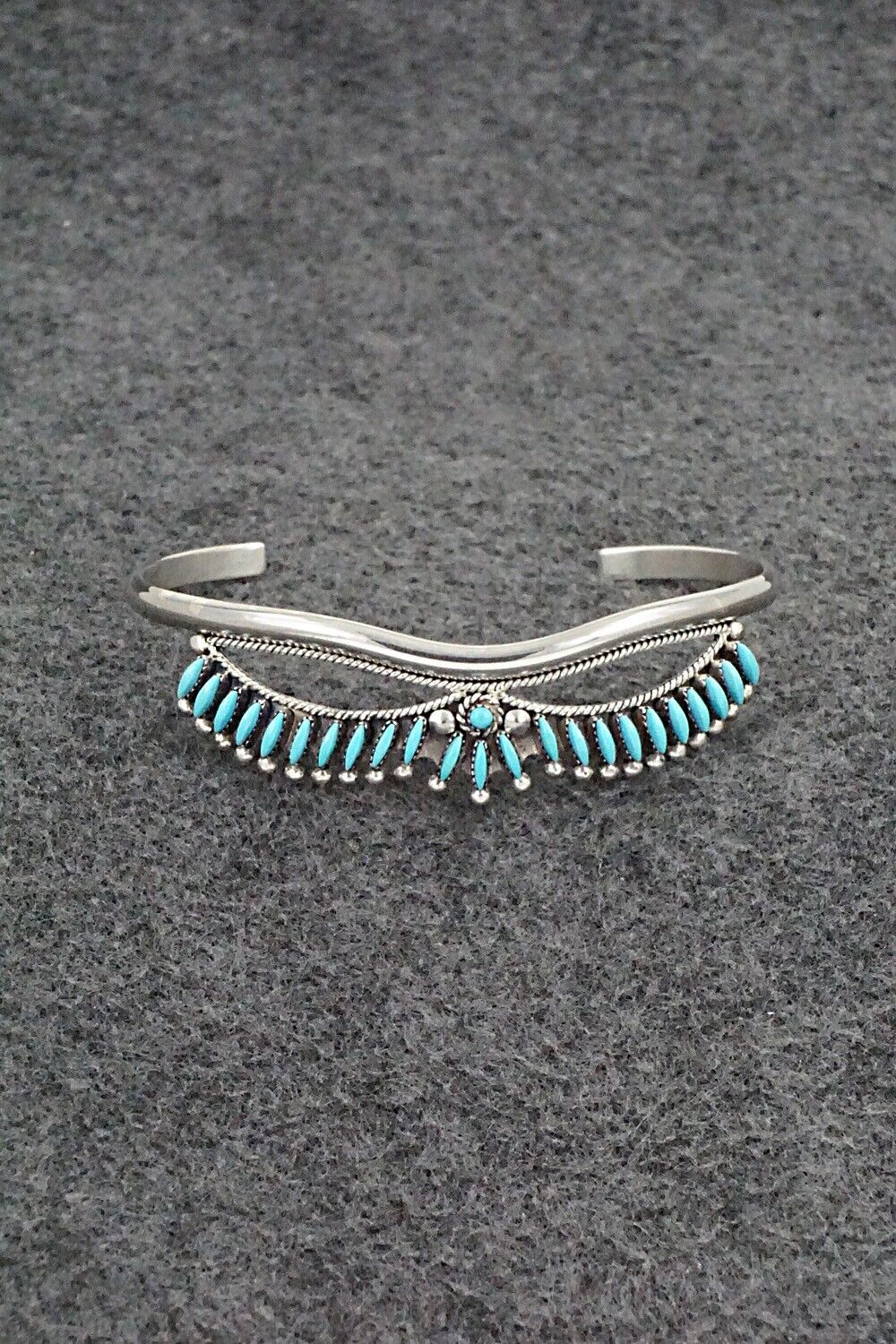 Turquoise & Sterling Silver Bracelet - Stewart Nakatewa