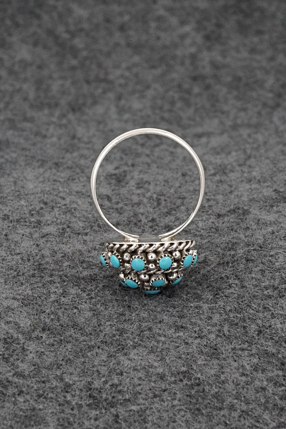 Turquoise & Sterling Silver Ring - Dickie Charley - Size 7.5