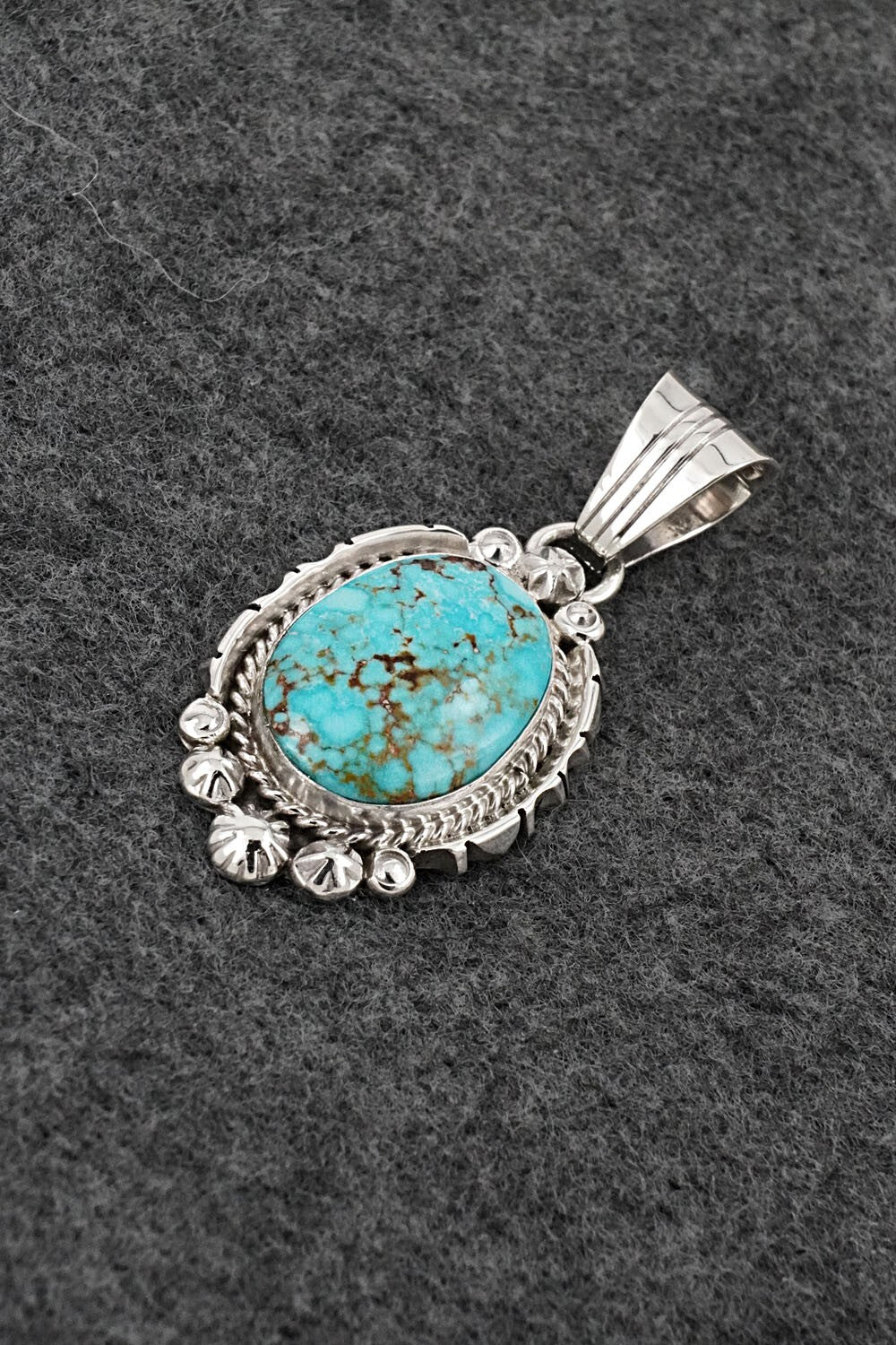Turquoise & Sterling Silver Pendant - Daniel Benally