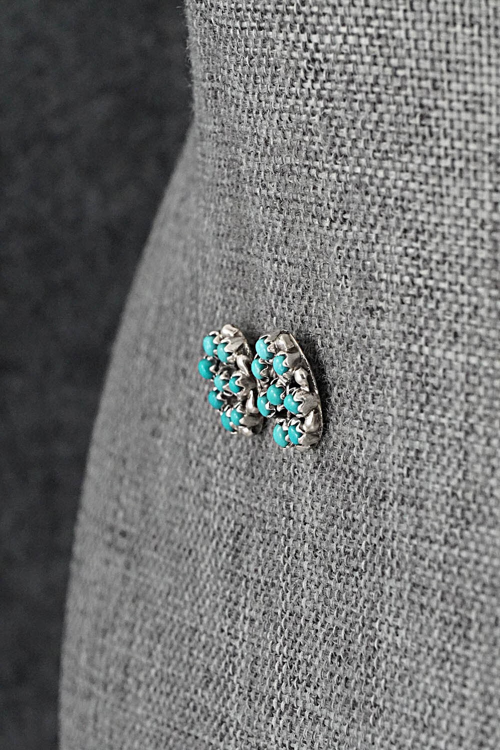 Turquoise & Sterling Silver Earrings - Randy Hooee