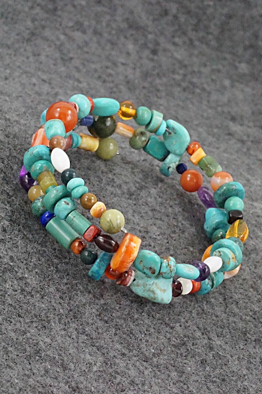 Multi-Stone Beaded Wrap Bracelet - Helen Tsosie