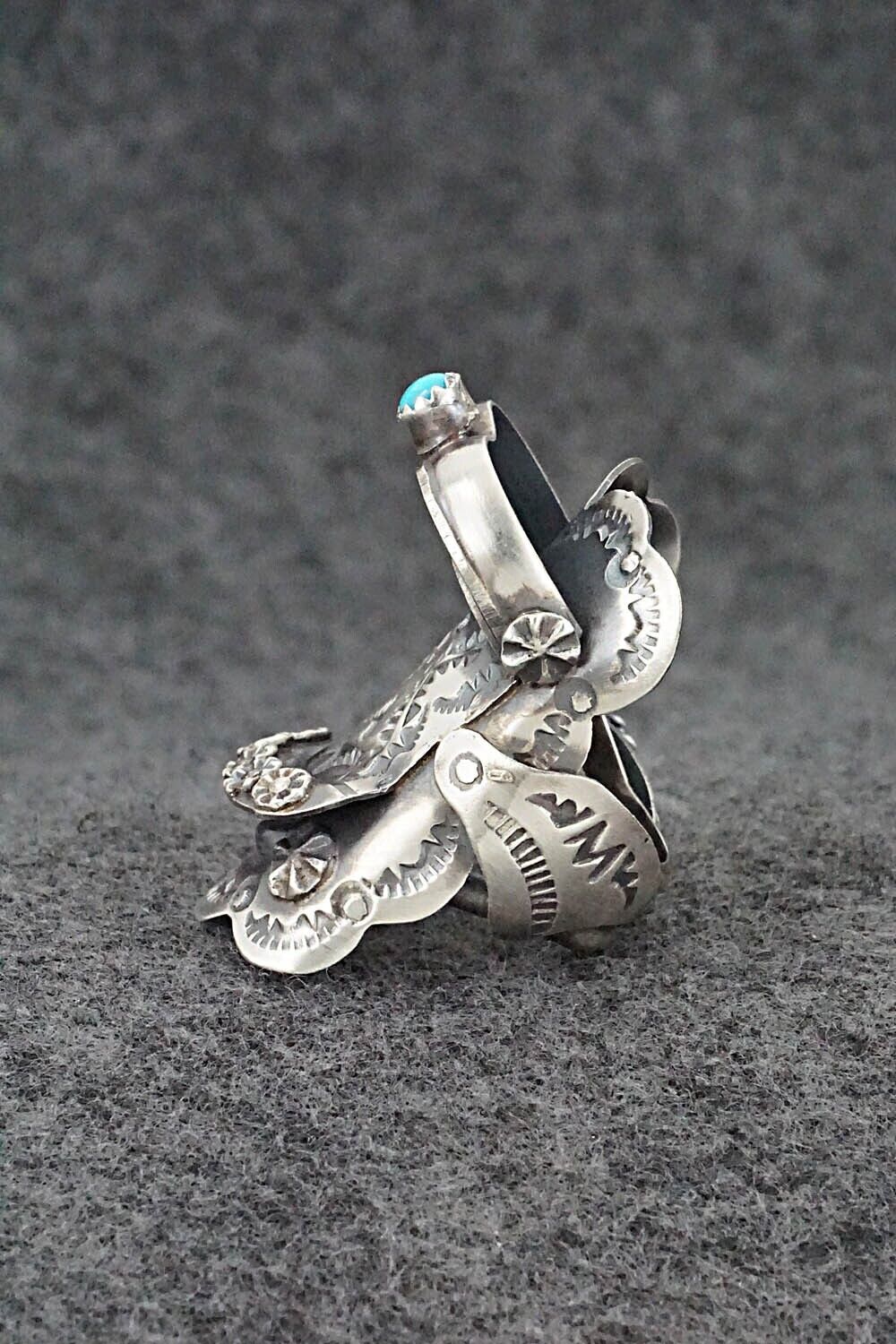 Turquoise & Sterling Silver Ring - Tim Yazzie - Size 8