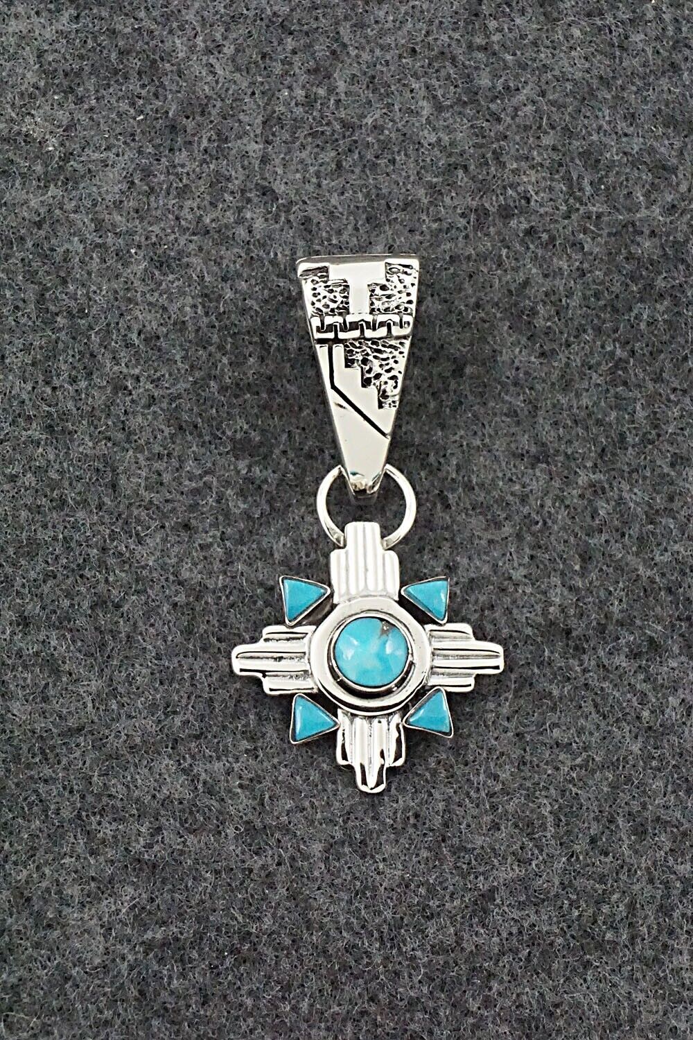 Turquoise and Sterling Silver Pendant - Sadie Jim