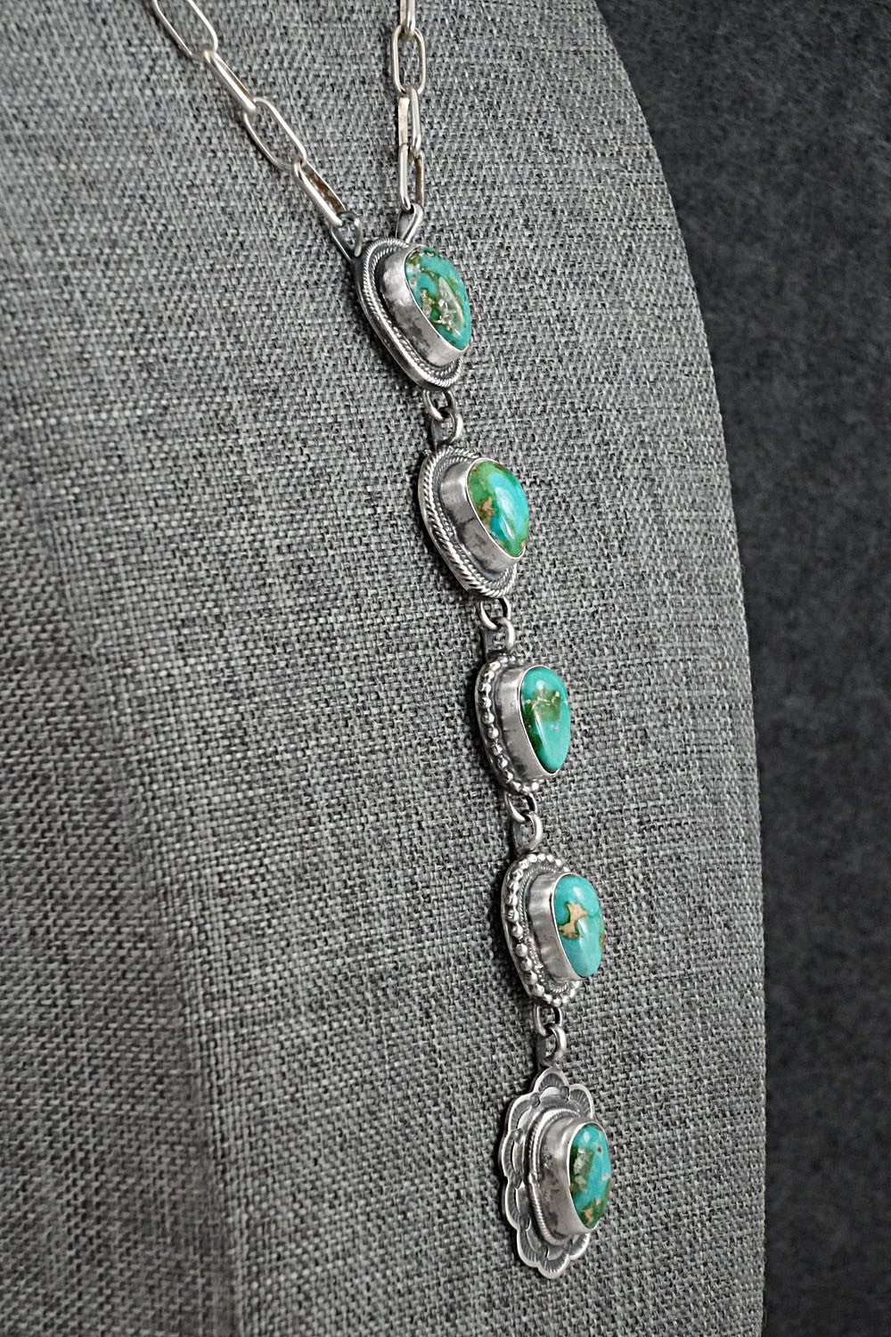 Turquoise & Sterling Silver Necklace - Bobby Johnson