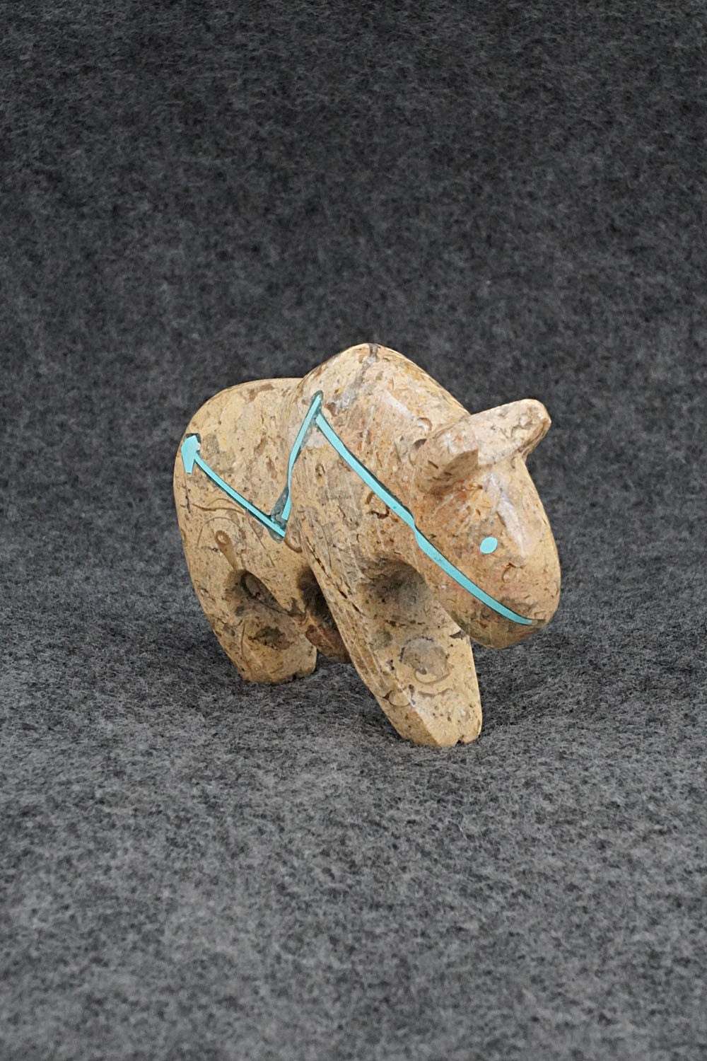 Buffalo Zuni Fetish Carving - Kenric Laiwakete