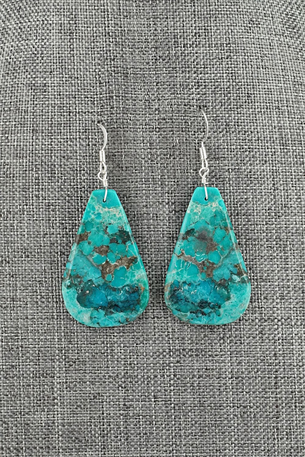Turquoise & Sterling Silver Earrings - Lupe Lovato