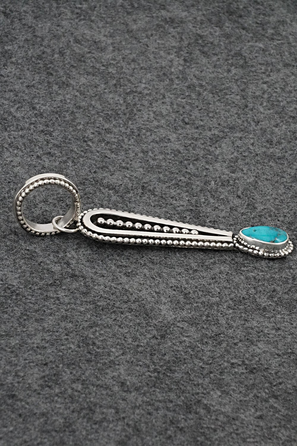 Turquoise & Sterling Silver Pendant - Jonathan Nez