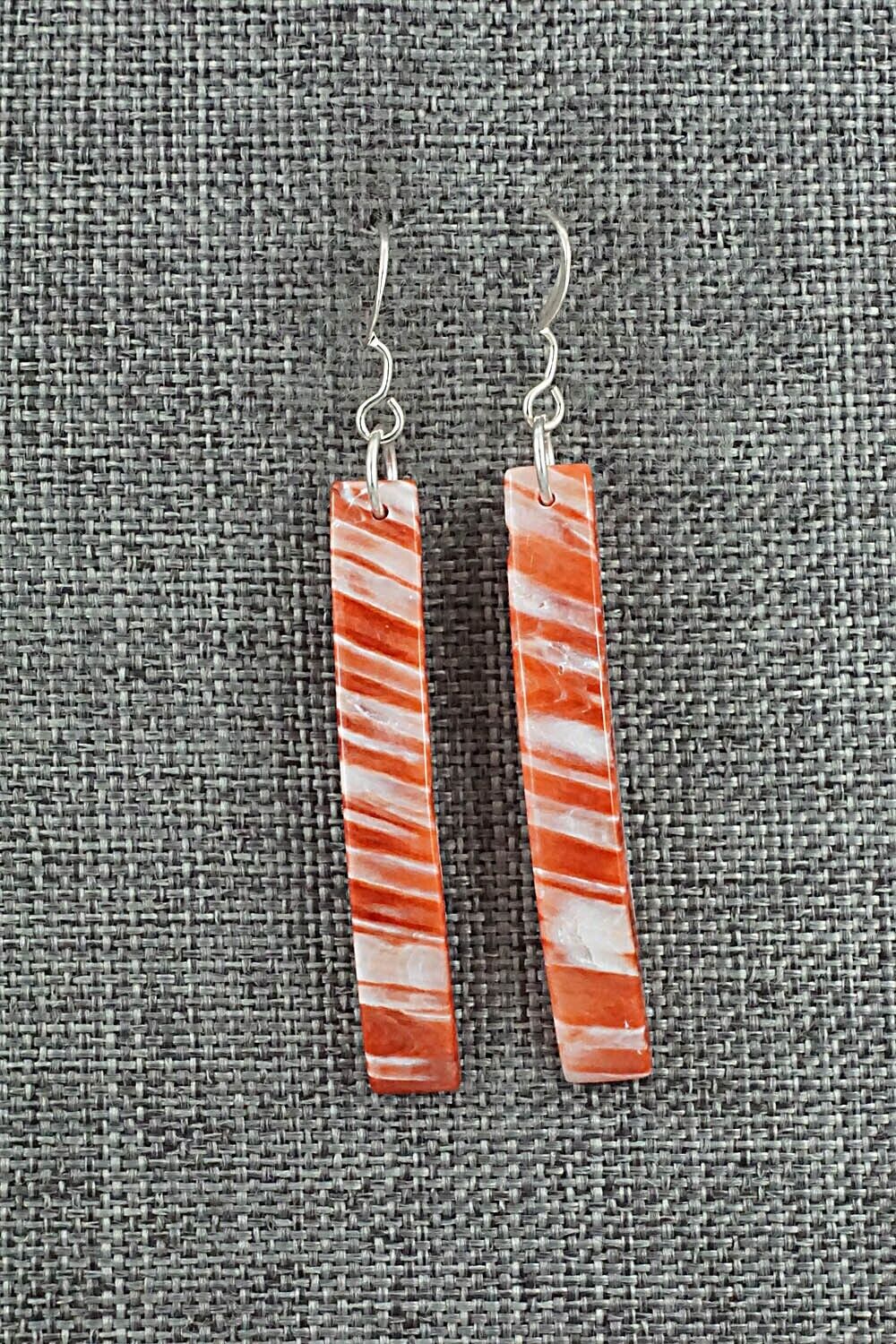 Spiny Oyster & Sterling Silver Earrings - Jesus Espino