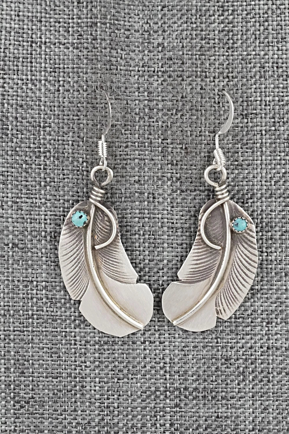 Turquoise & Sterling Silver Earrings - Chris Charlie